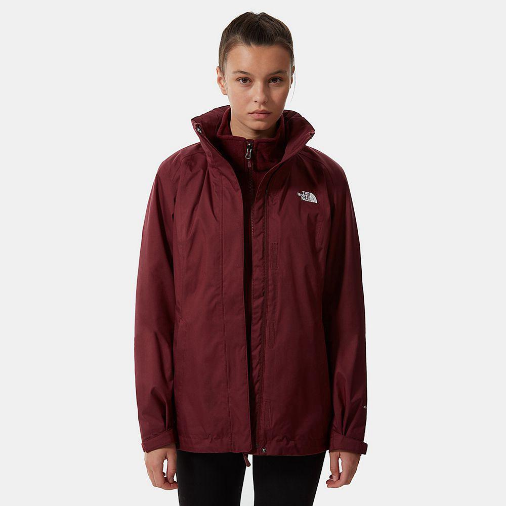 The North Face Evolve Ii Triclimate® Γυναικεια Μπουφάν 3 Σε 1 - Κοκκινα (ZDGP19208)